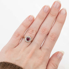 Vintage 18ct Yellow Gold Ruby and Diamond Cluster Ring - Friar House
