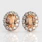 Vintage-18ct-yellow-gold-topaz-and-diamond-cluster-earrings Friar House