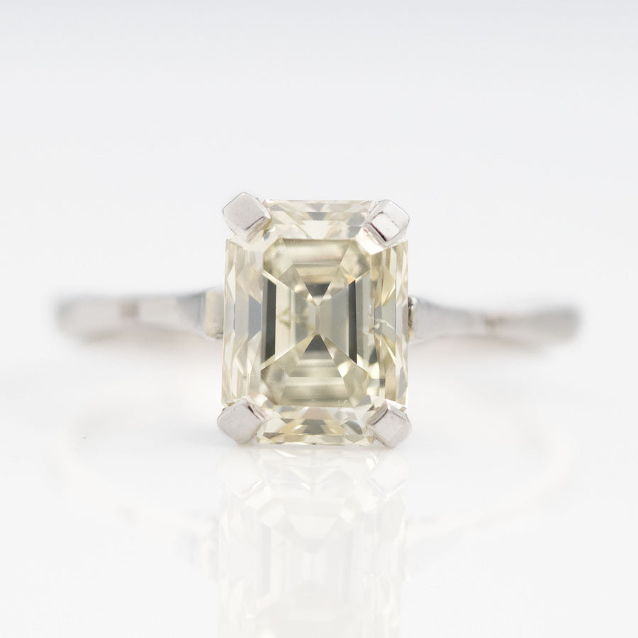 Vintage Platinum 2 carat Diamond Solitaire Engagement Ring - Friar House
