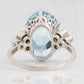 Vintage Platinum 6 Carat Aquamarine Ring - Friar House Antique Jewellery