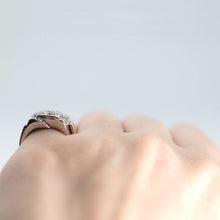 Vintage Platinum Diamond Abstract Cluster Ring Unisex - Friar House