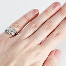 Vintage Platinum Diamond Abstract Cluster Ring Unisex - Friar House
