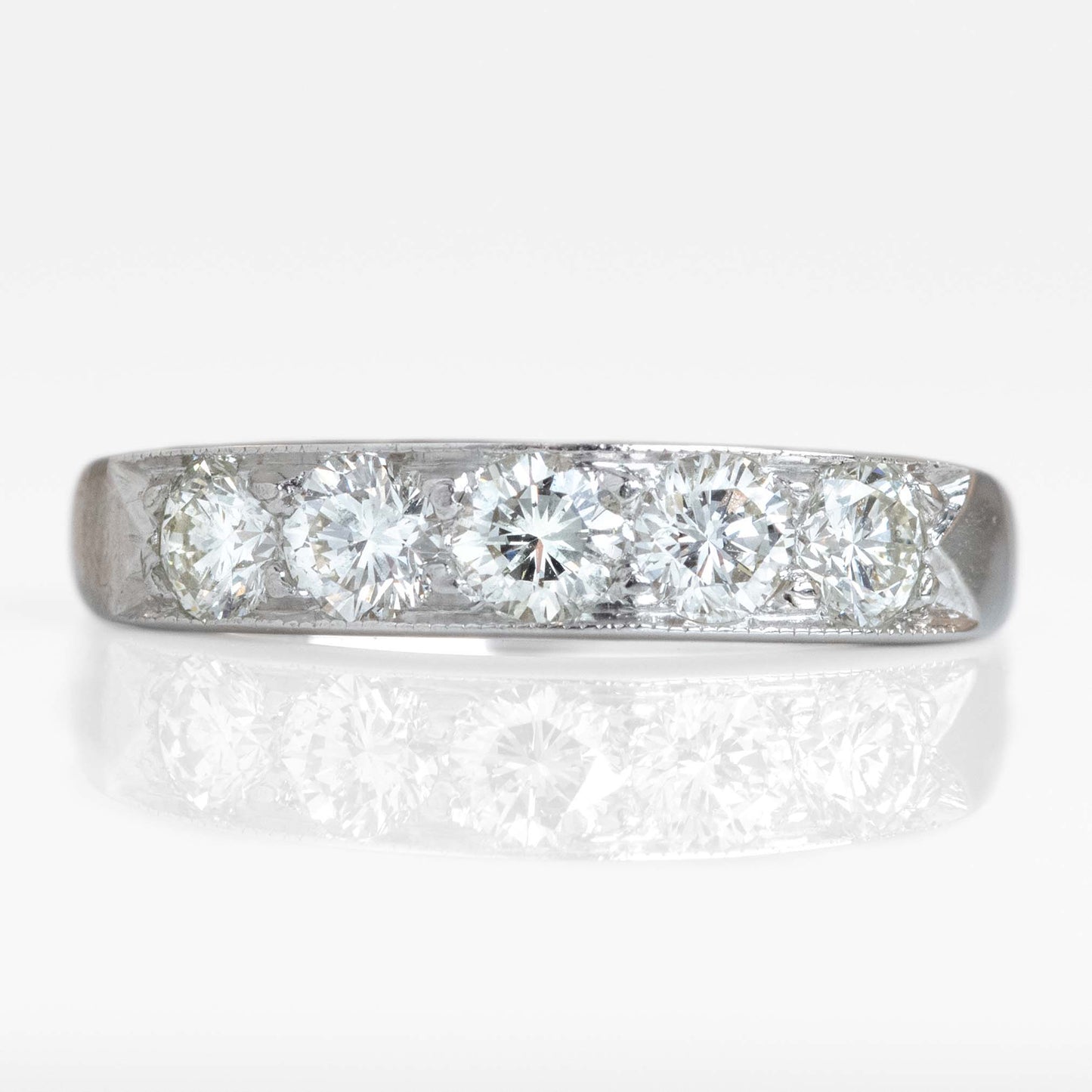 Vintage Platinum Diamond Five Stone Ring - Friar House