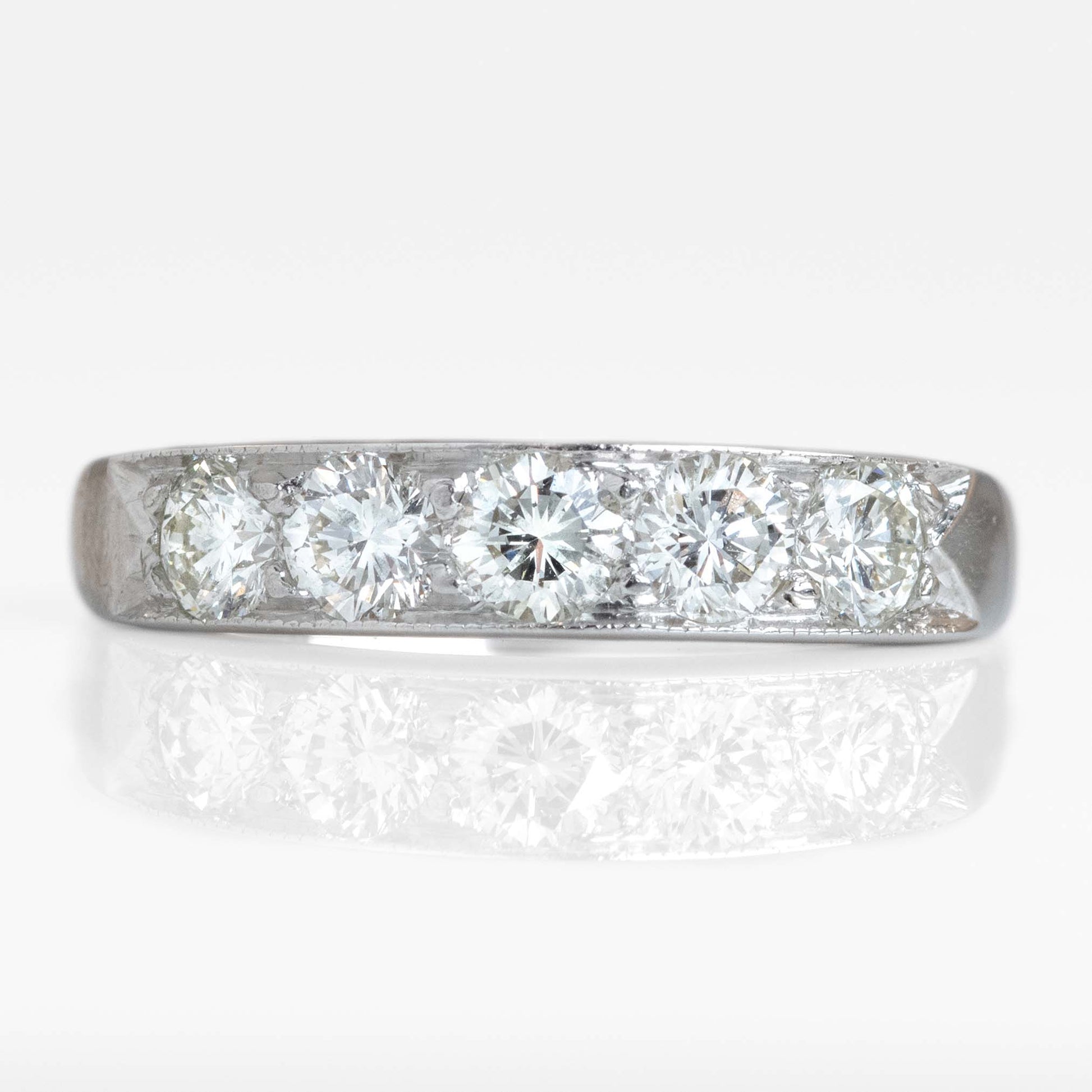 Vintage Platinum Diamond Five Stone Ring - Friar House