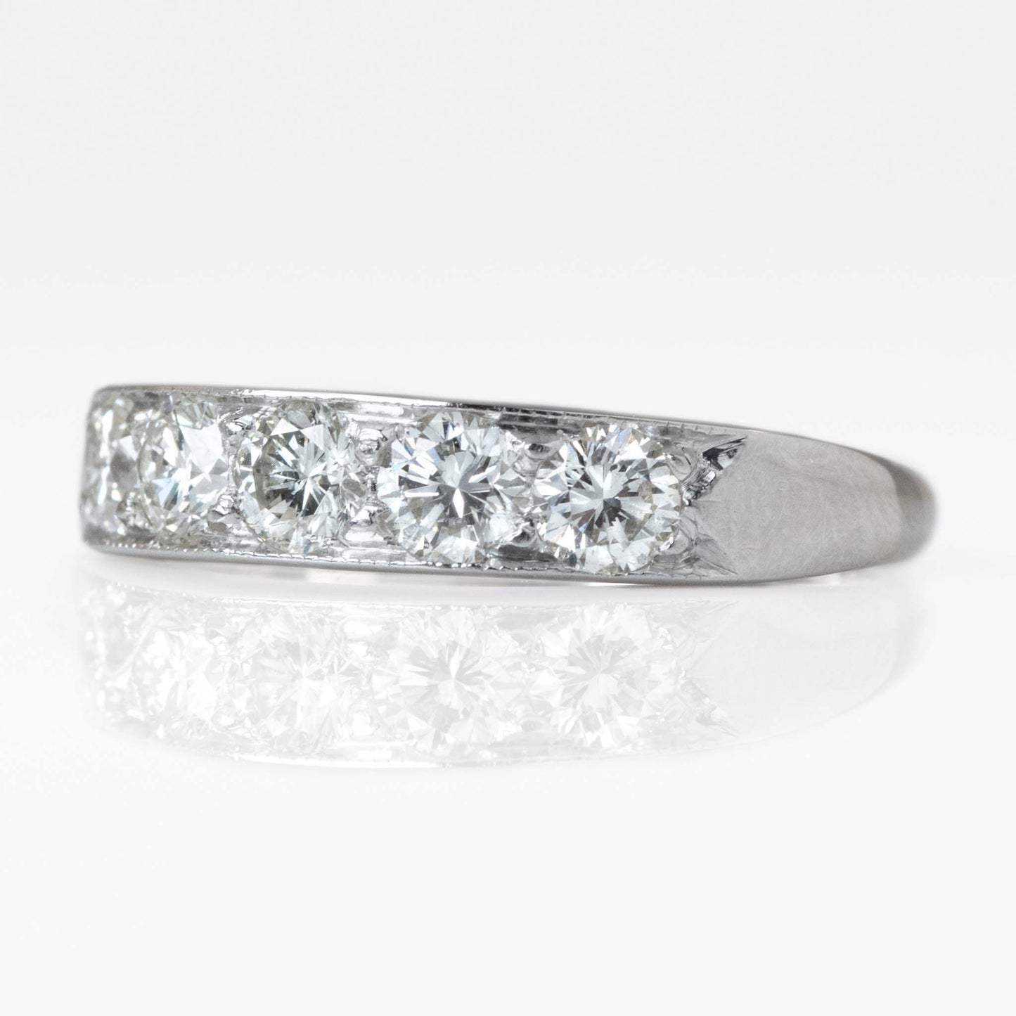 Vintage Platinum Diamond Five Stone Ring - Frair House