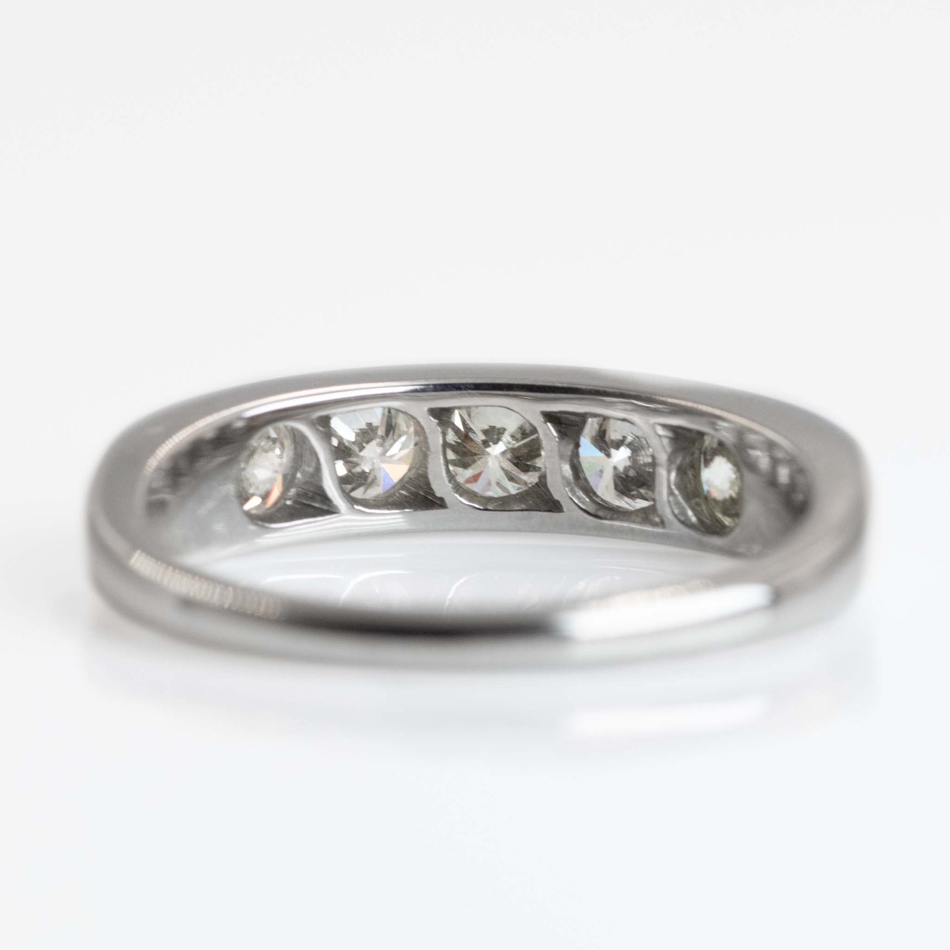 Vintage Platinum Diamond Five Stone Ring - Frair House