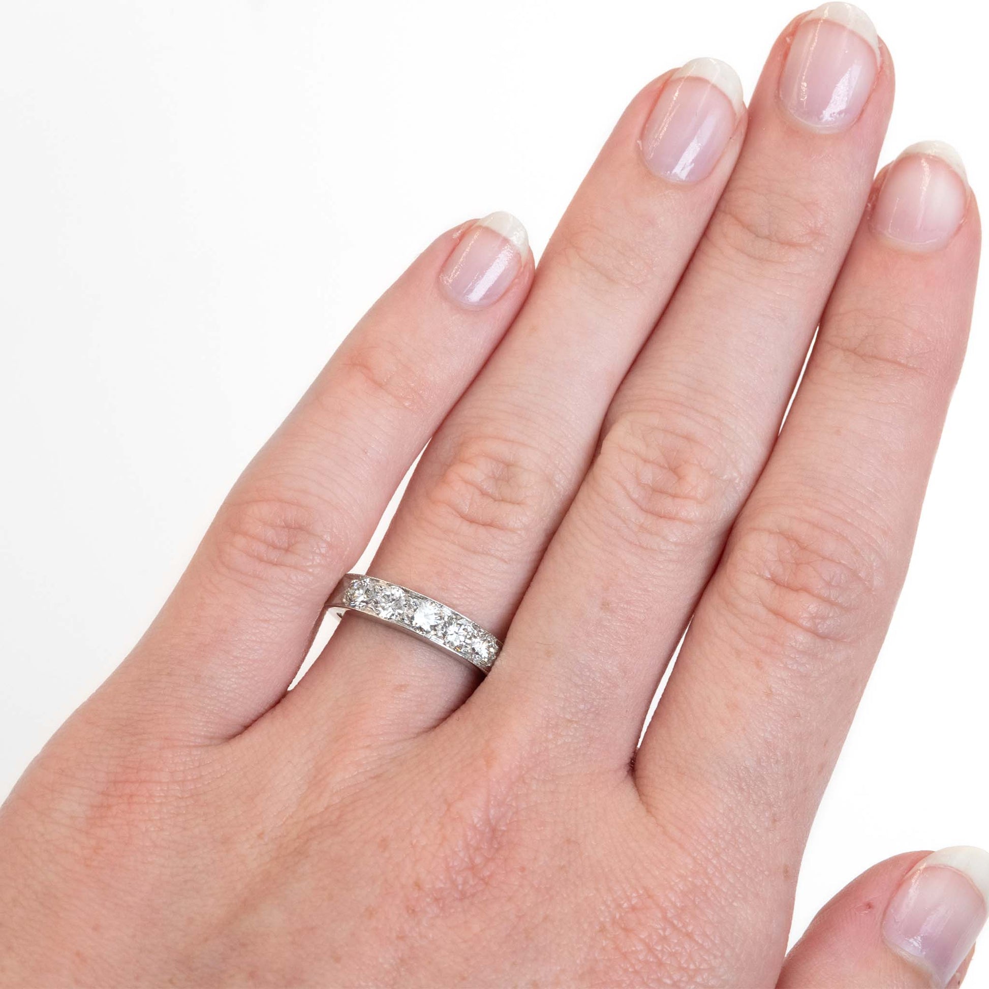 Vintage Platinum Diamond Five Stone Ring - Friar House