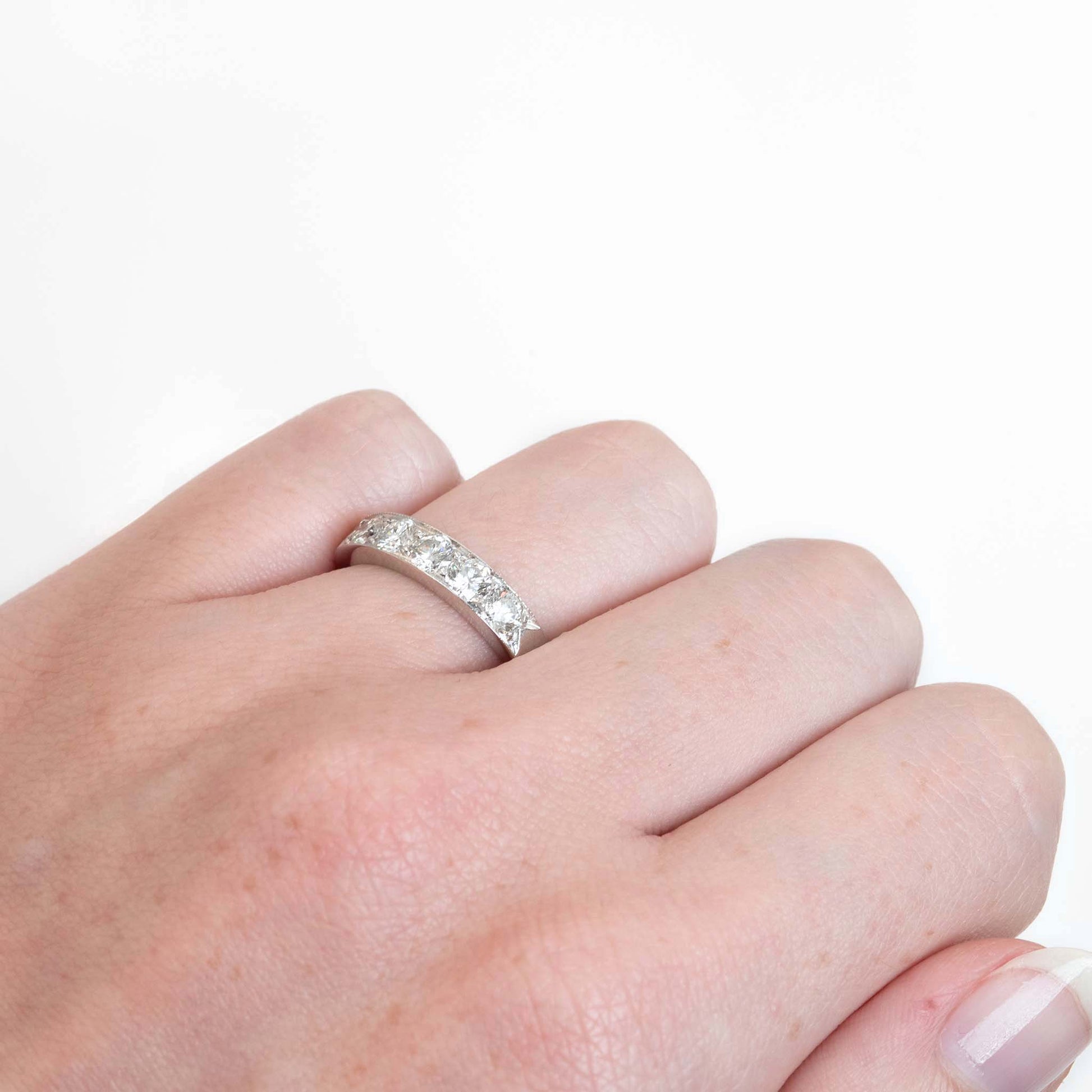 Vintage Platinum Diamond Five Stone Ring - Friar House