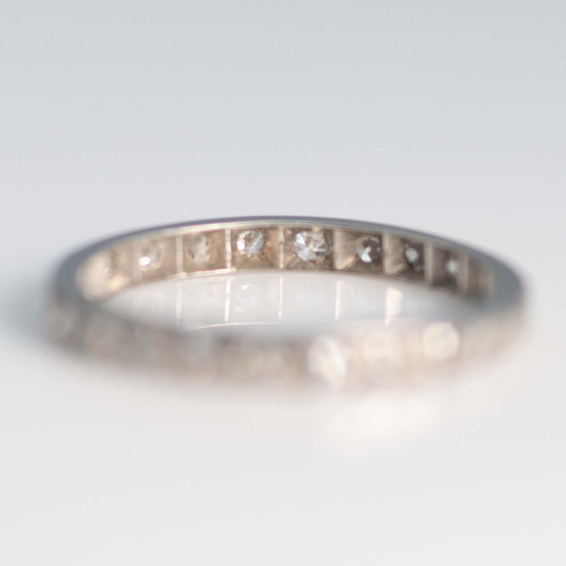 Vintage Platinum Diamond Full Eternity Ring Size L 1/2 - Friar House