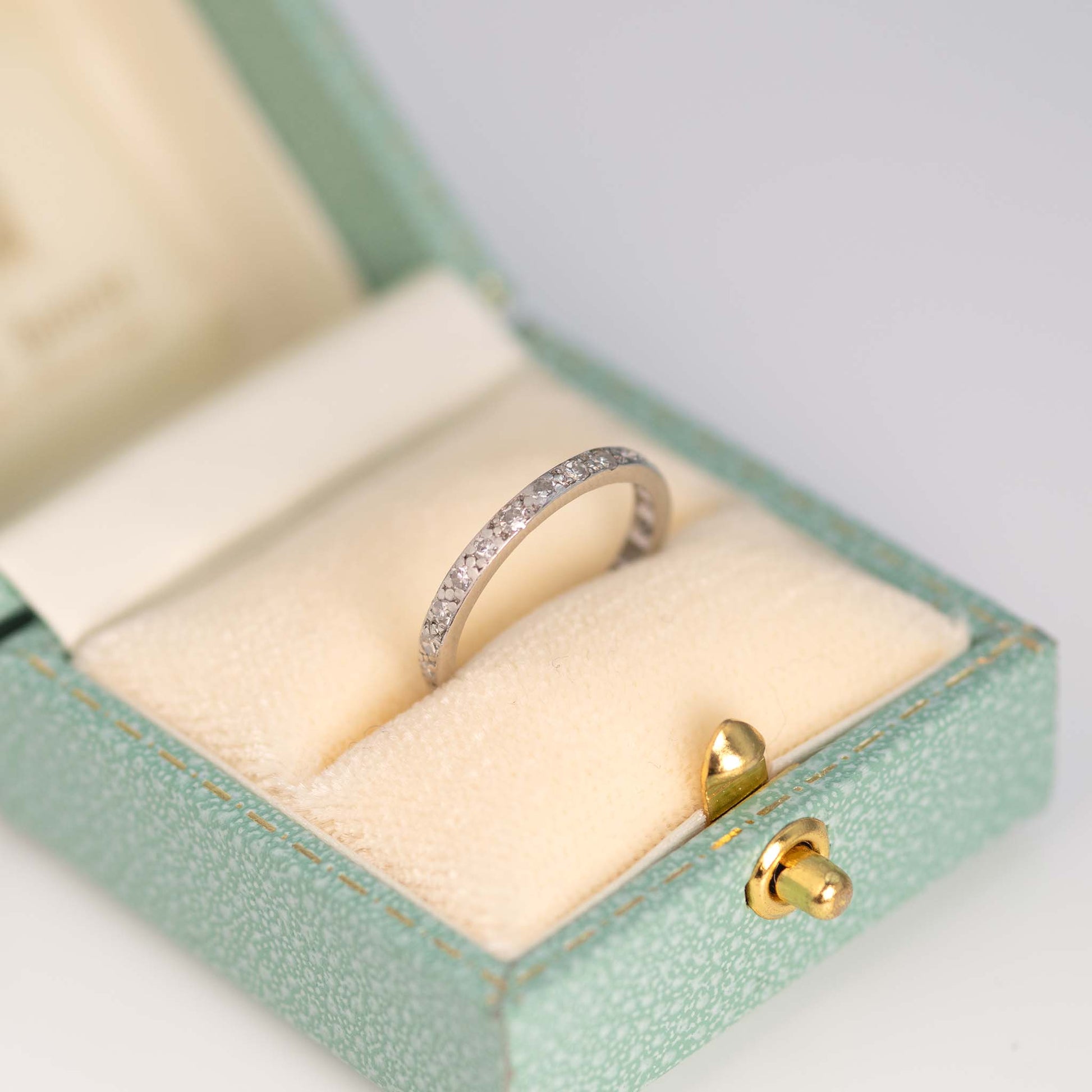 Vintage Platinum Diamond Full Eternity Ring Size L 1/2 - Friar House