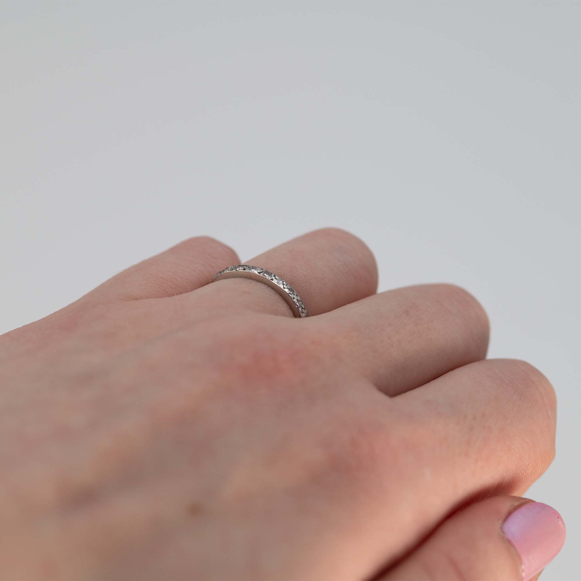 Vintage Platinum Diamond Full Eternity Ring Size L 1/2 - Friar House