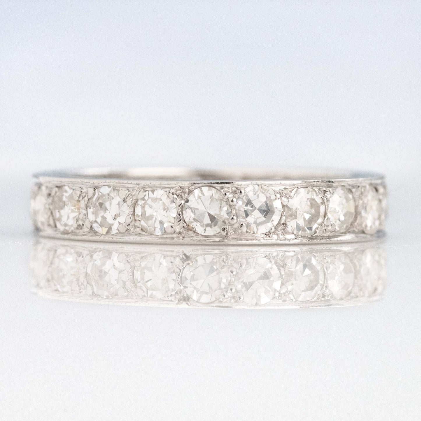 Vintage Platinum Diamond Full Set Eternity Ring, Size K - Friar House