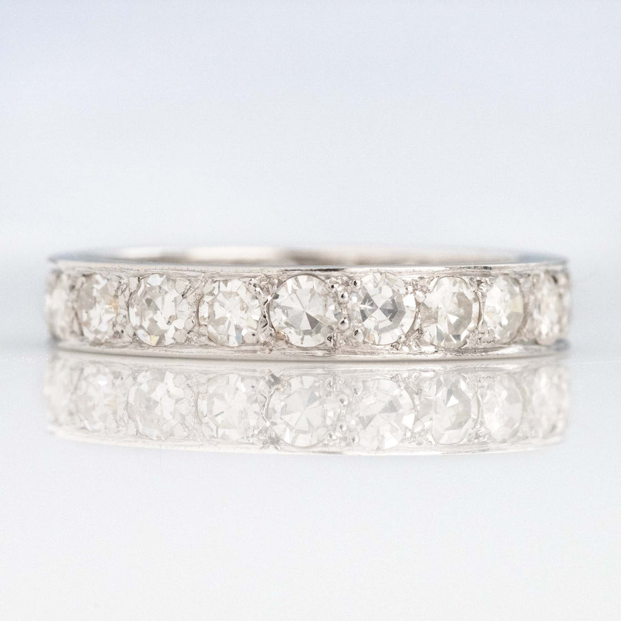 Vintage Platinum Diamond Full Set Eternity Ring, Size K - Friar House