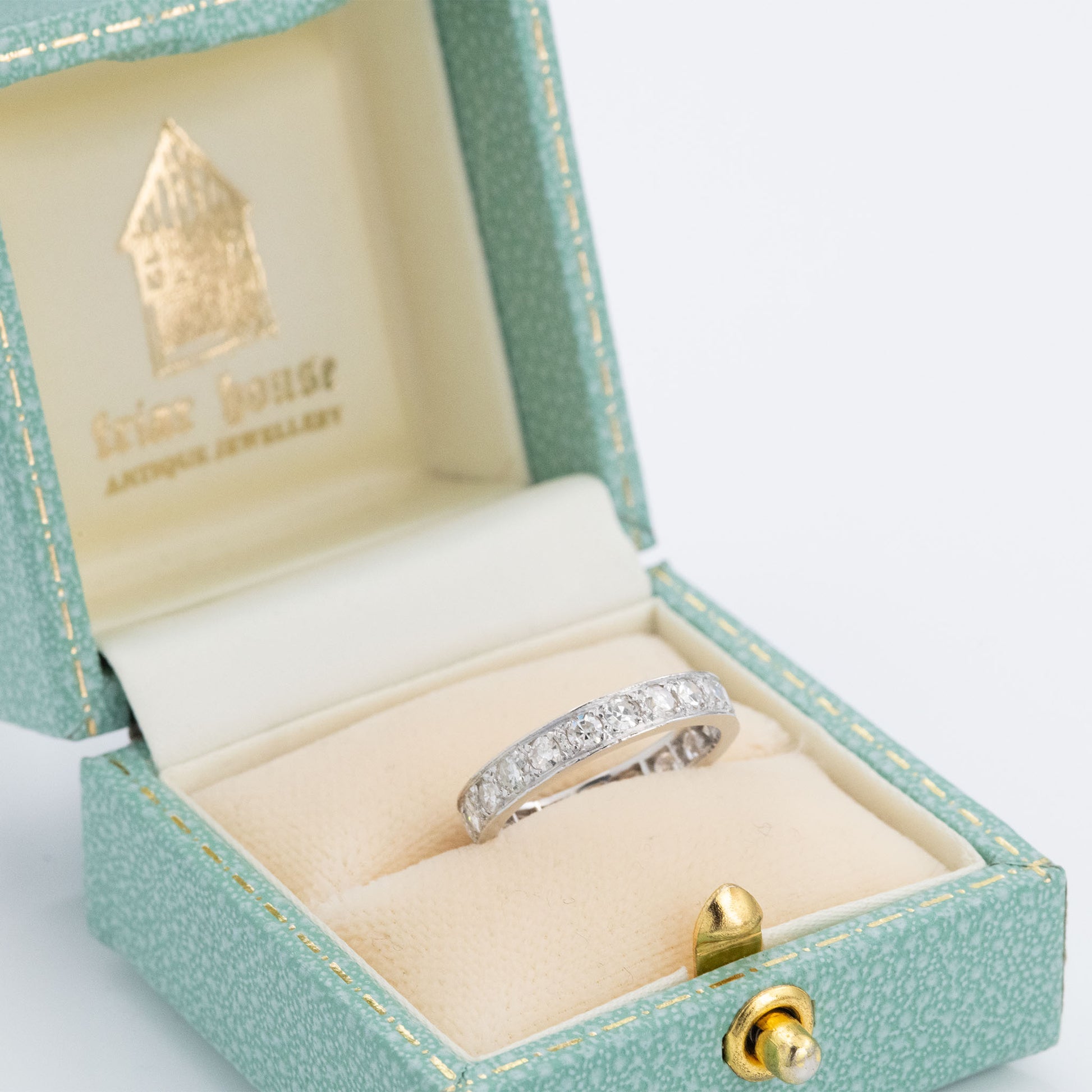 Vintage Platinum Diamond Full Set Eternity Ring, Size K - Friar House