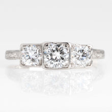 Vintage Platinum Diamond Three Stone Ring - Friar House