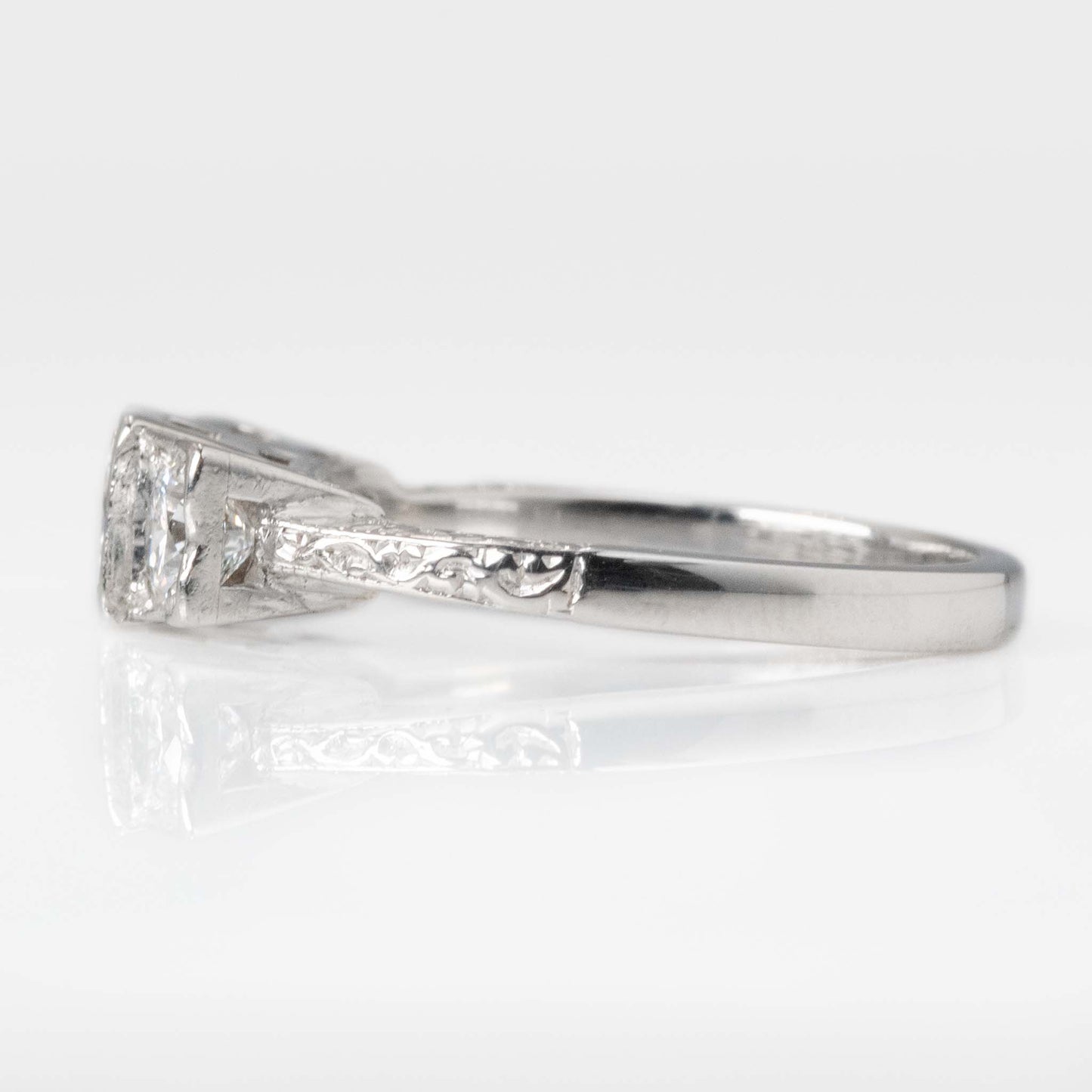 Vintage Platinum Diamond Three Stone Ring - Friar House