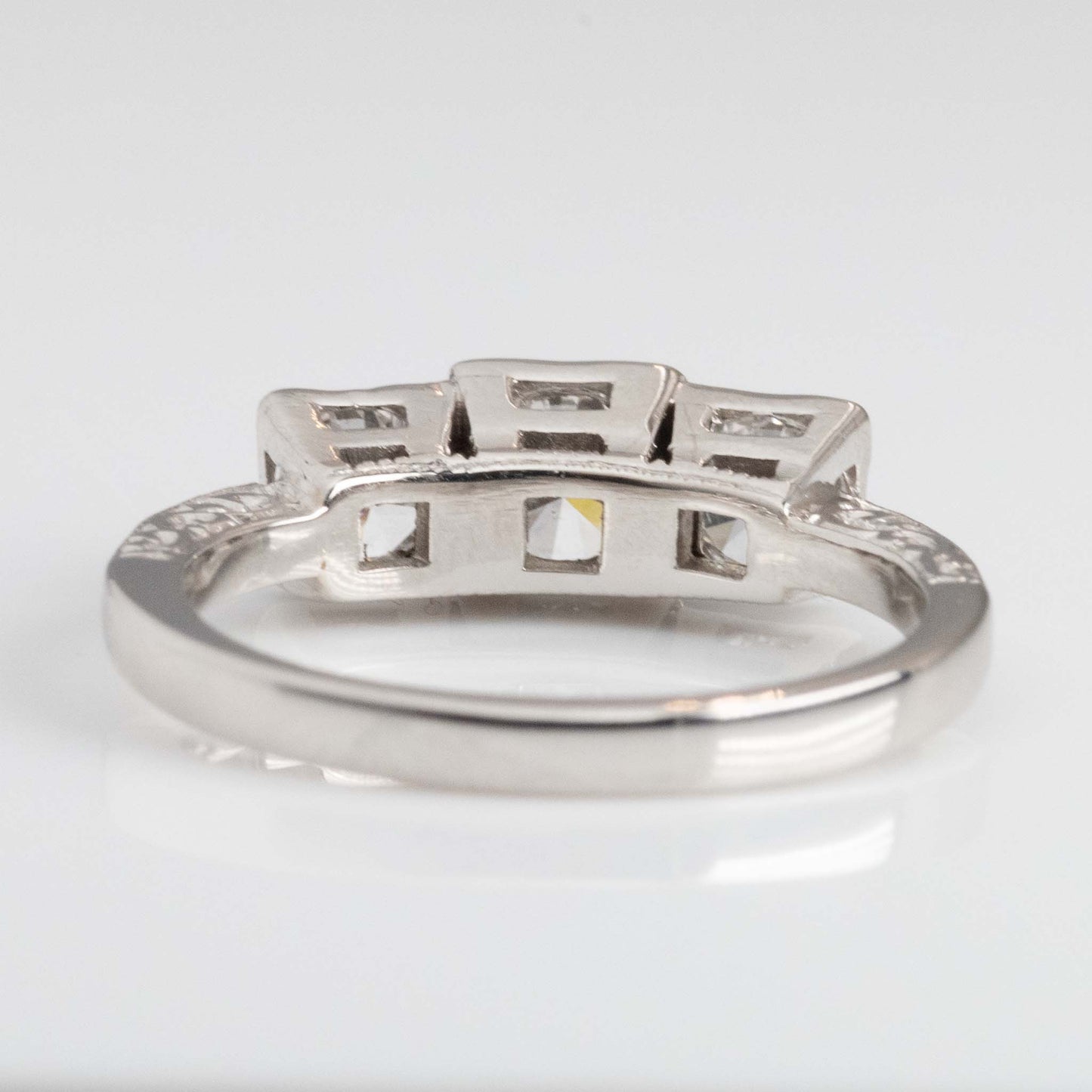 Vintage Platinum Diamond Three Stone Ring - Friar House