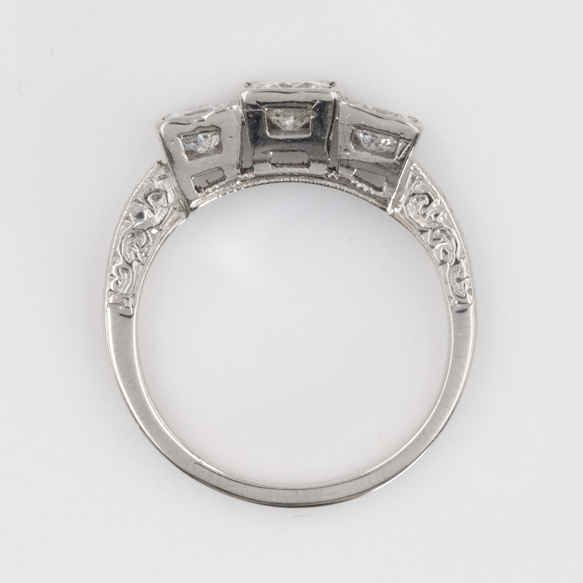 Vintage Platinum Diamond Three Stone Ring - Friar House