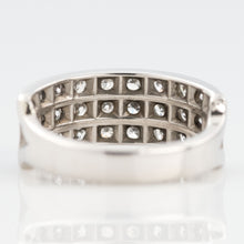 Vintage Platinum Diamond Triple Row Half Eternity Ring - Friar House