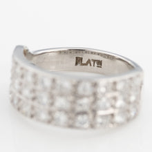 Vintage Platinum Diamond Triple Row Half Eternity Ring - Friar House
