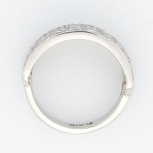 Vintage Platinum Diamond Triple Row Half Eternity Ring - Friar House