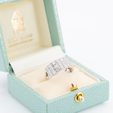 Vintage Platinum Diamond Triple Row Half Eternity Ring - Friar House
