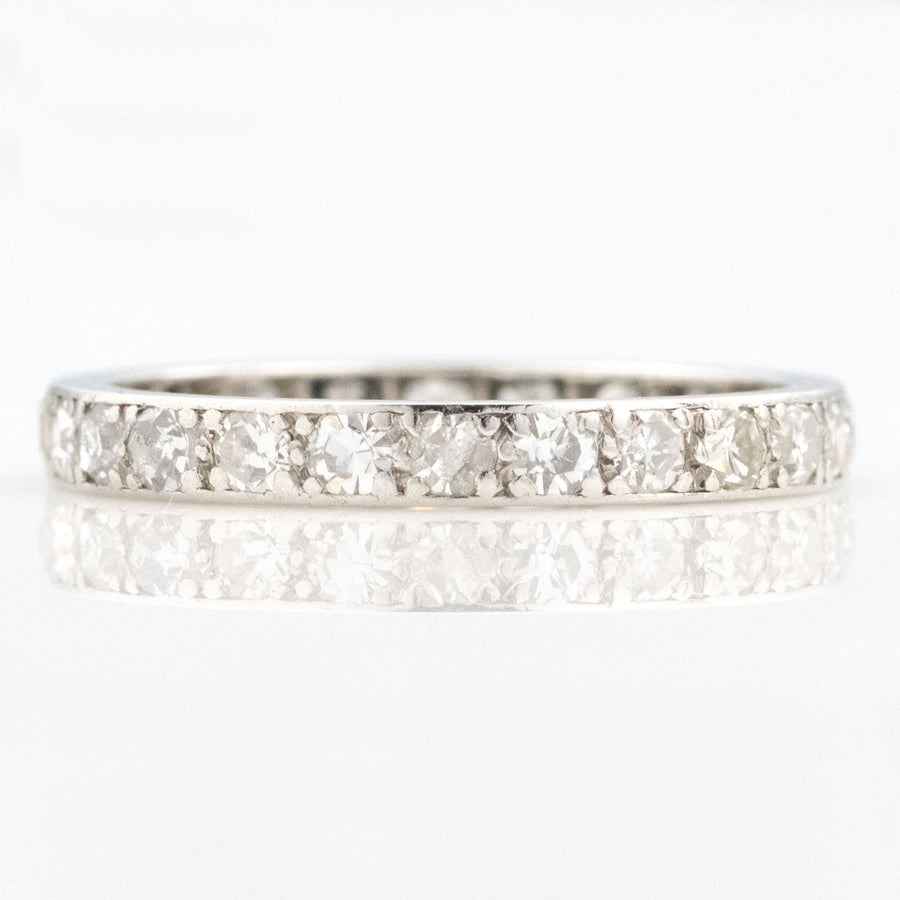 Vintage Platinum Full Set Diamond Eternity Ring Size I 1/2 - Friar House
