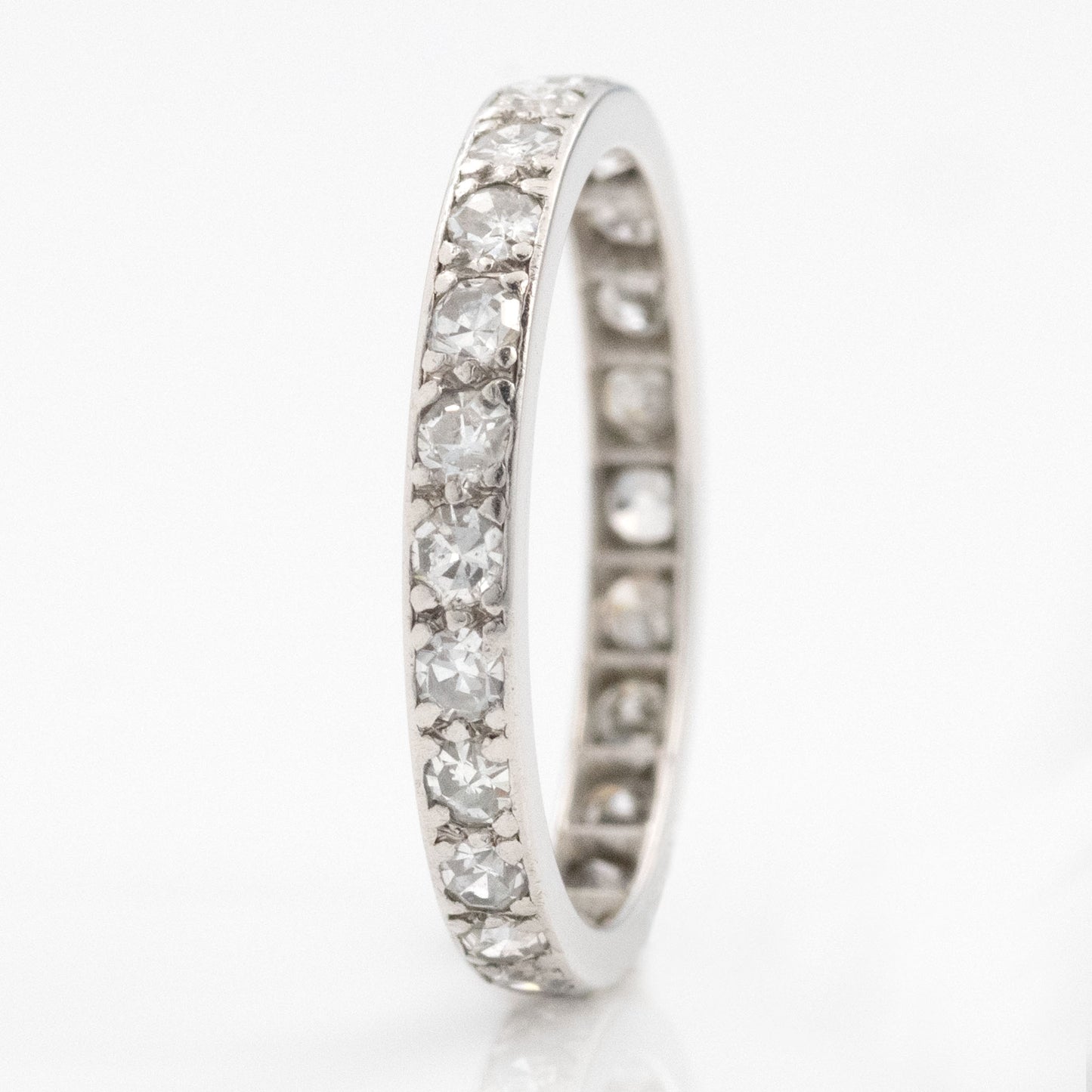 Vintage Platinum Full Set Diamond Eternity Ring Size I 1/2 - Friar House