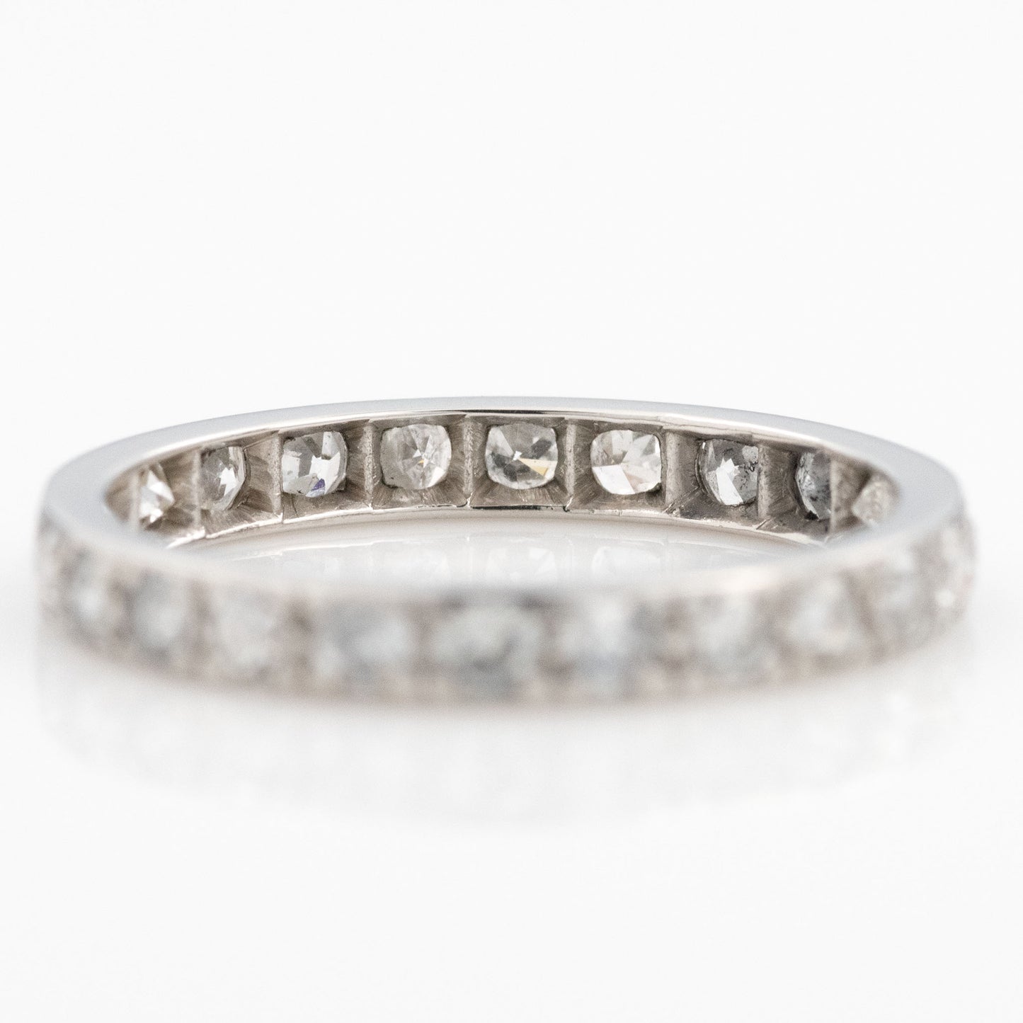 Vintage Platinum Full Set Diamond Eternity Ring Size I 1/2 - Friar House