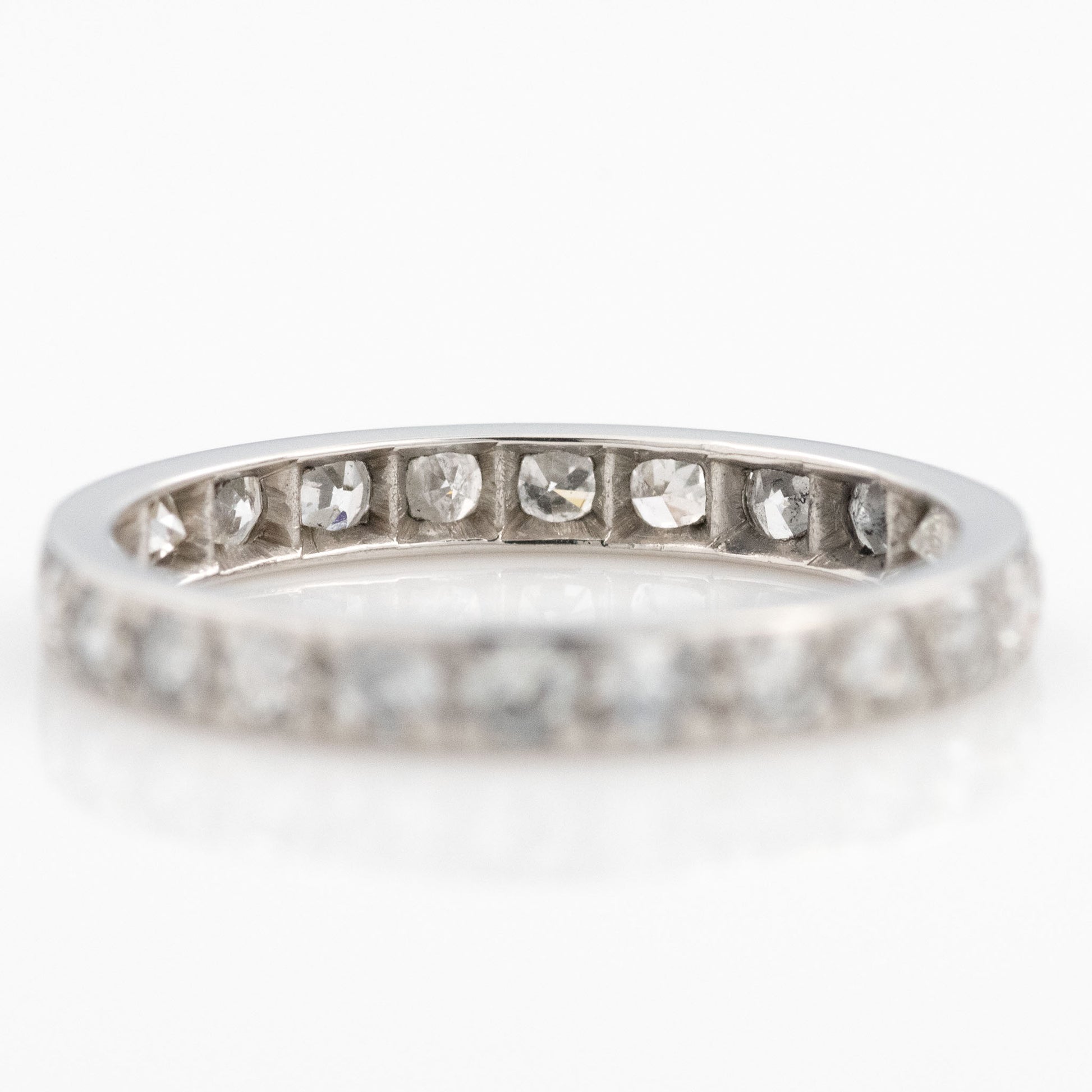 Vintage Platinum Full Set Diamond Eternity Ring Size I 1/2 - Friar House