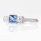Vintage Platinum Sapphire And Diamond Three Stone Ring - Friar House