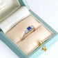 Vintage Platinum Sapphire And Diamond Three Stone Ring - Friar House