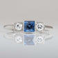 Vintage Platinum Sapphire And Diamond Three Stone Ring - Friar House