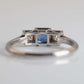 Vintage Platinum Sapphire And Diamond Three Stone Ring - Friar House