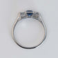Vintage Platinum Sapphire And Diamond Three Stone Ring - Friar House