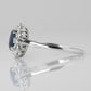 Vintage Platinum Sapphire and Diamond Cluster Ring - Friar House