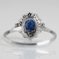 Vintage Platinum Sapphire and Diamond Cluster Ring - Friar House
