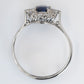 Vintage Platinum Sapphire and Diamond Cluster Ring - Friar House