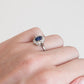 Vintage Platinum Sapphire and Diamond Cluster Ring - Friar House
