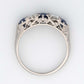 Vintage Platinum Sapphire and Diamond Five Stone Ring-Friar House