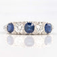 Vintage Platinum Sapphire and Diamond Five Stone Ring-Friar House