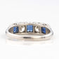 Vintage Platinum Sapphire and Diamond Five Stone Ring_Friar House
