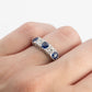 Vintage Platinum Sapphire and Diamond Five Stone Ring-Friar House