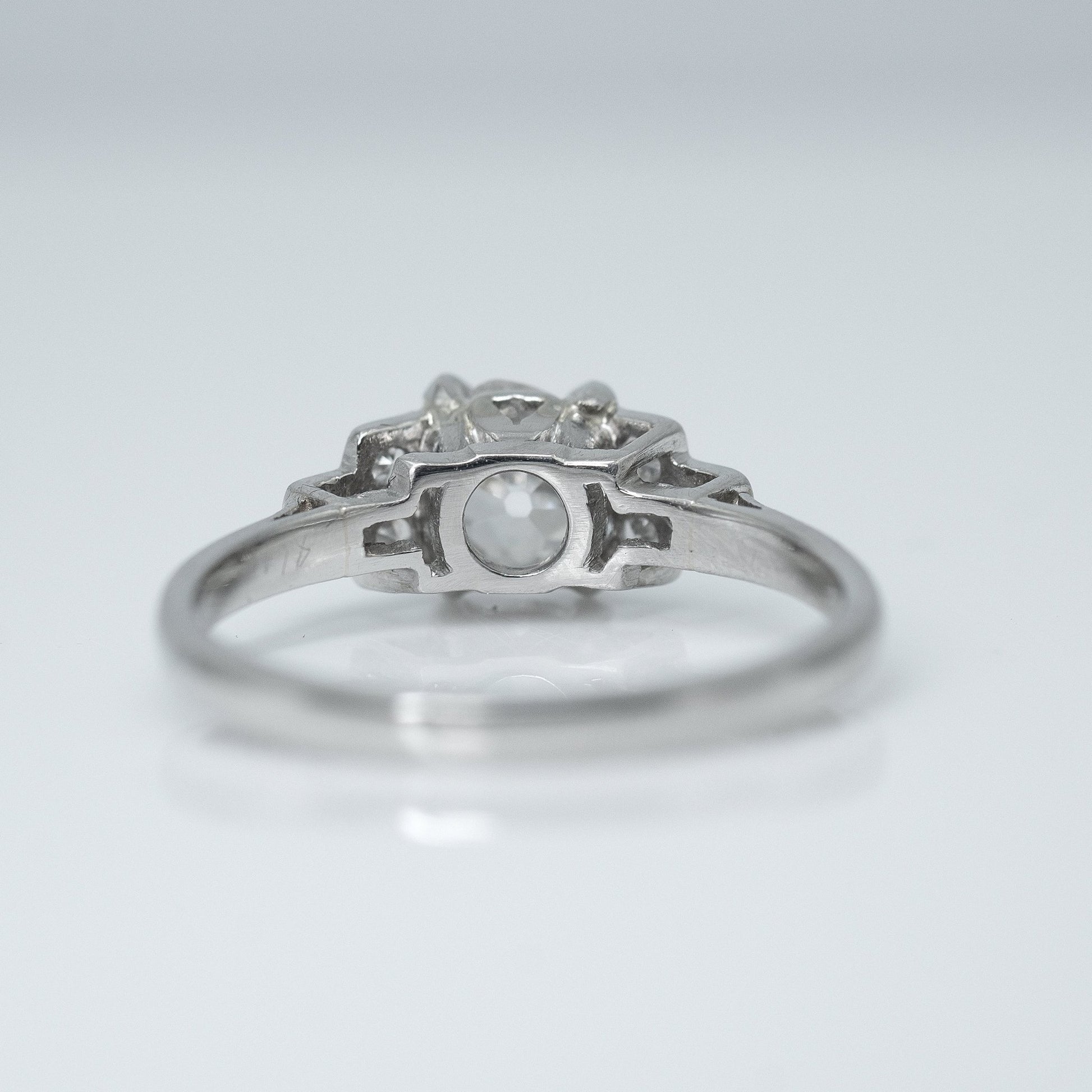 A True Art Deco Style Platinum Set Diamond Solitaire Ring - Friar House