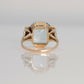 Art Deco 14ct Yellow Gold 6 carat Aquamarine and Diamond Ring - Friar House