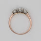 Art Deco 18ct Rose Gold Diamond Three Stone Ring - Friar House