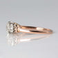 Art Deco 18ct Rose Gold Diamond Three Stone Ring - Friar House