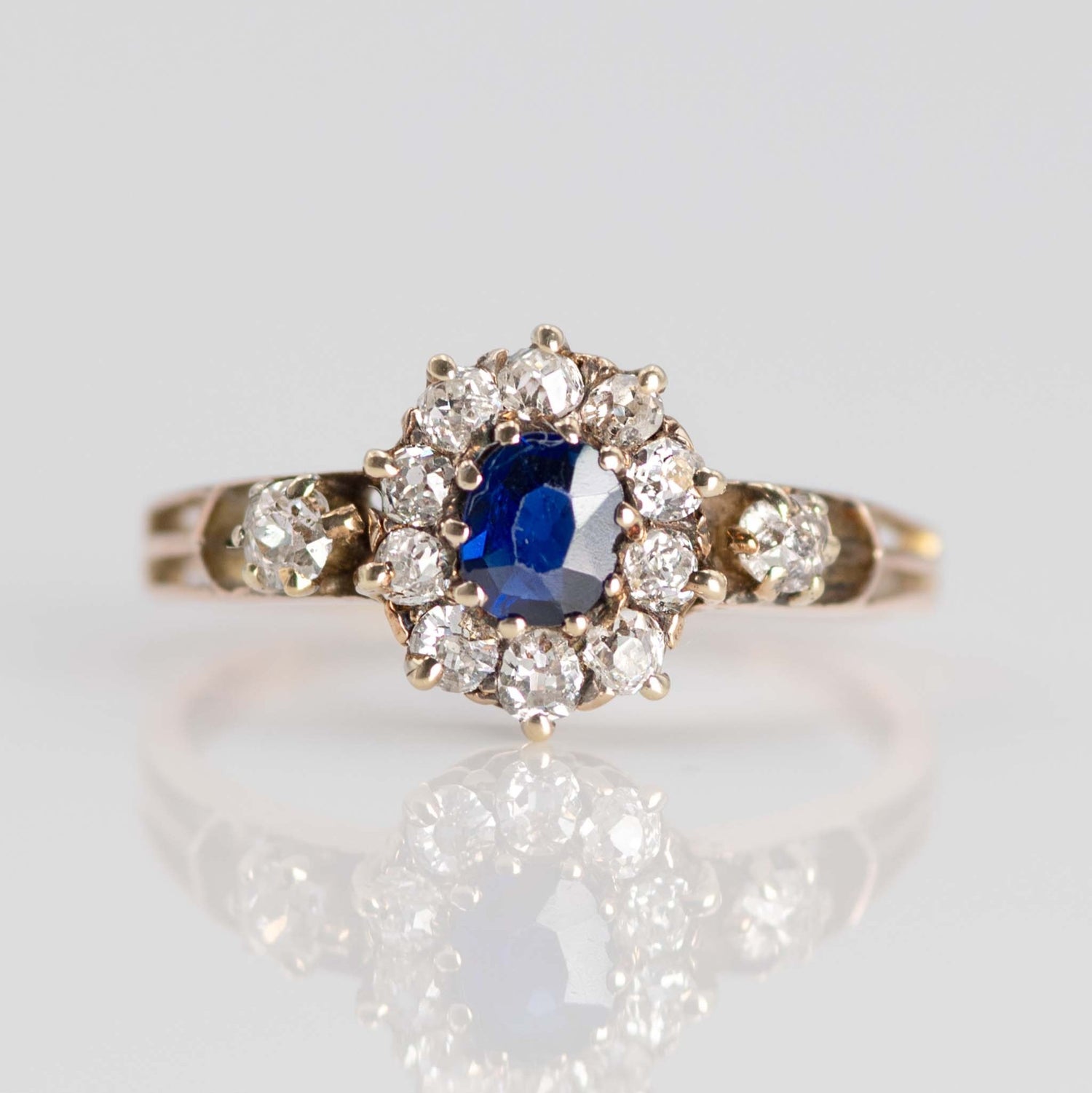 Art Deco Cluster Engagement Ring