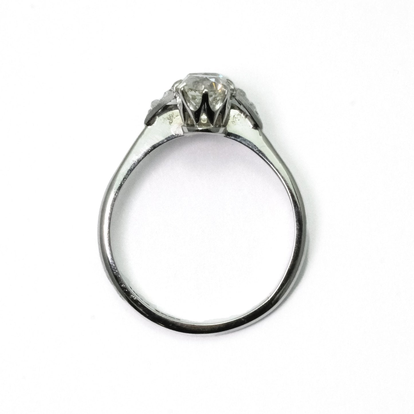 Art Deco 18ct White Gold 1.2 Carat Diamond Two Stone Ring - Friar House