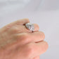 Art Deco 18ct White Gold Diamond Bombé Style Ring - Friar House